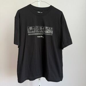UNIQLO UT Keith Haring Art in Transit‎ Black Graphic T-Shirt Mens sz S